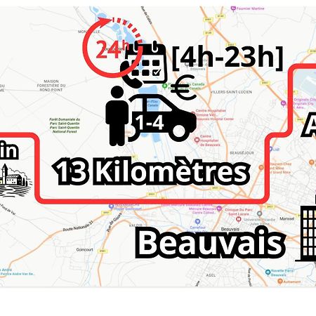 Chambre Calme Et Accueillante 13 Kmtrs Aeroport, Parking Gratuit, Navette Gare Ou Aeroport Saint-Germain-la-Poterie Ngoại thất bức ảnh